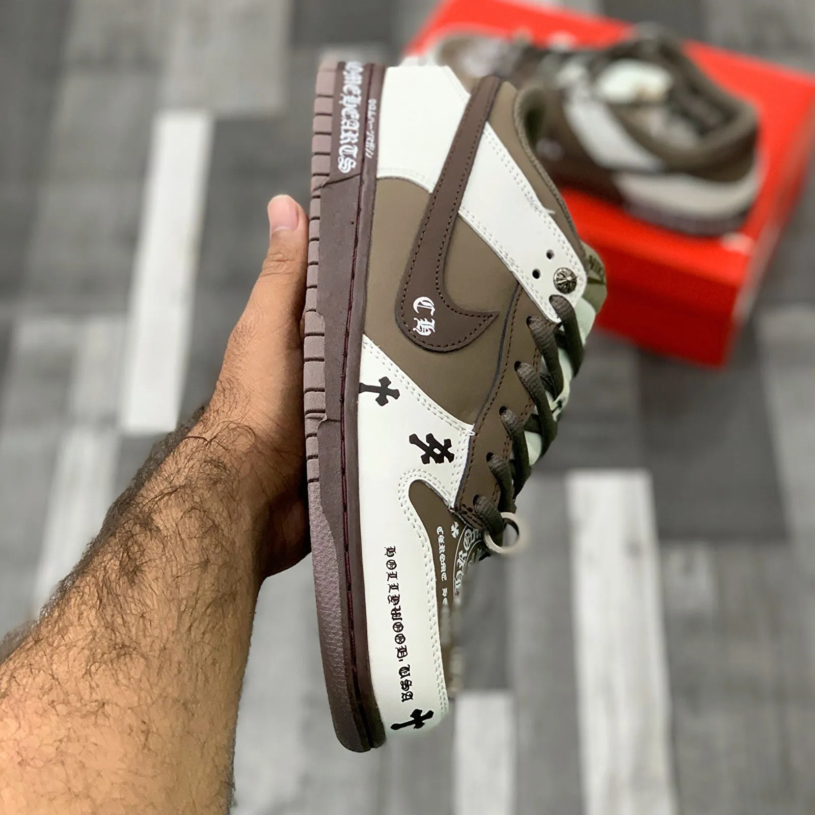 SBB Dunkks Low X Chrome Hearts