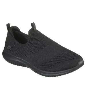 Skechers Ultra Flex First Take Black WIDE Slip on Trainer