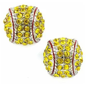 Softball Stud Earrings - Fine Seam