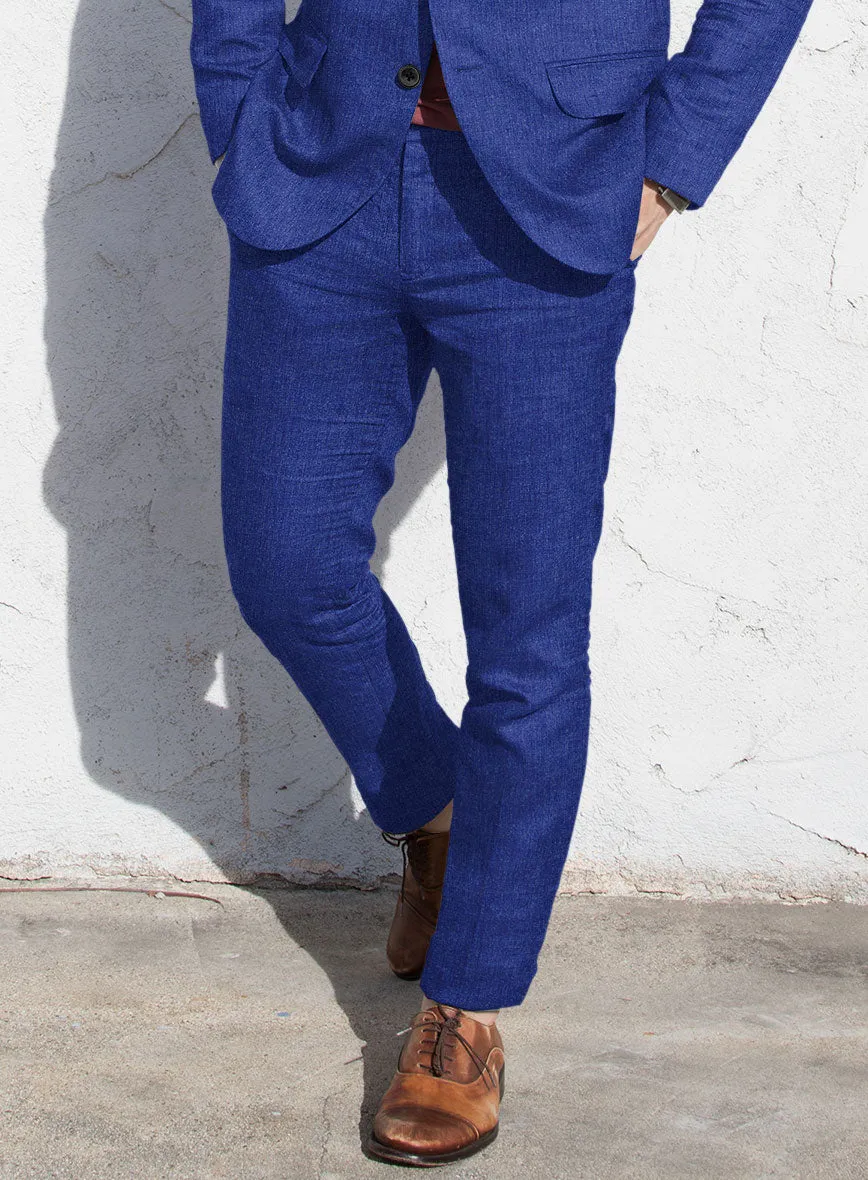 Solbiati Cobalt Blue Linen Pants