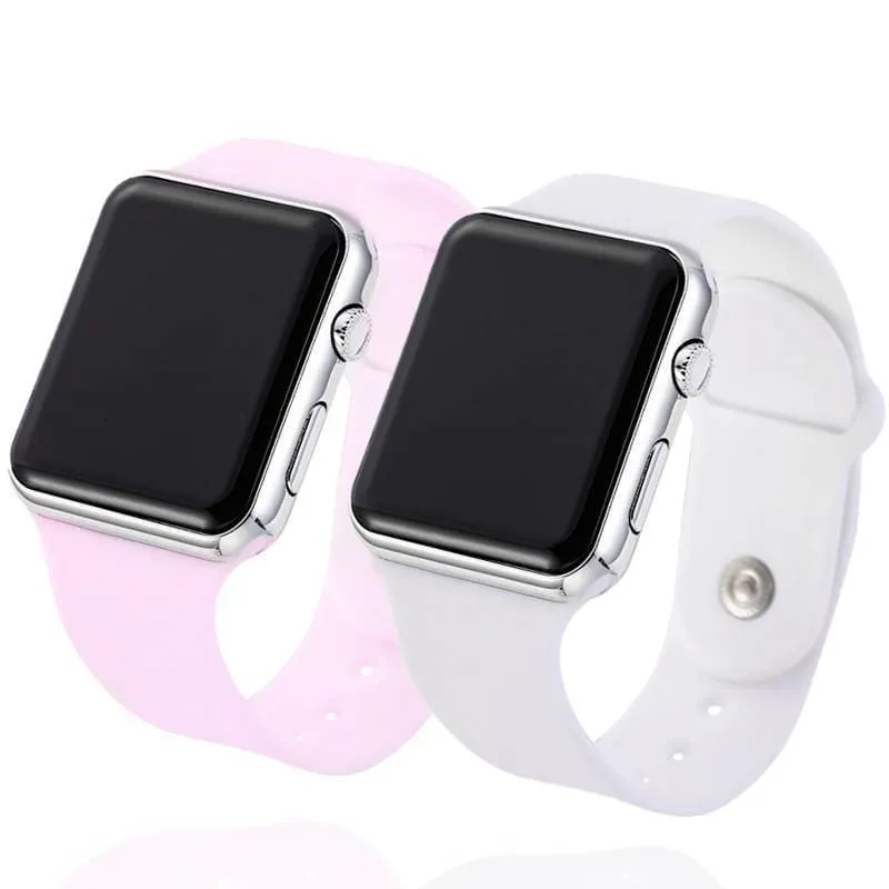 Sport Digital LED Watch Set 2 Pcs