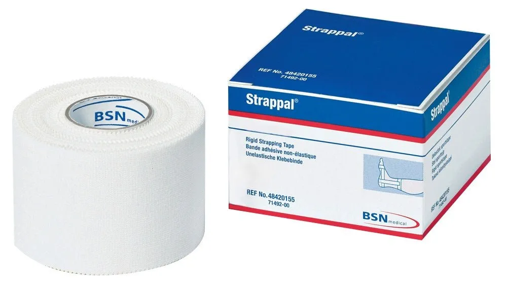 Strappal Tape - 2.5cm x 5m x 12 Rolls | Zinc Oxide Strapping Tape