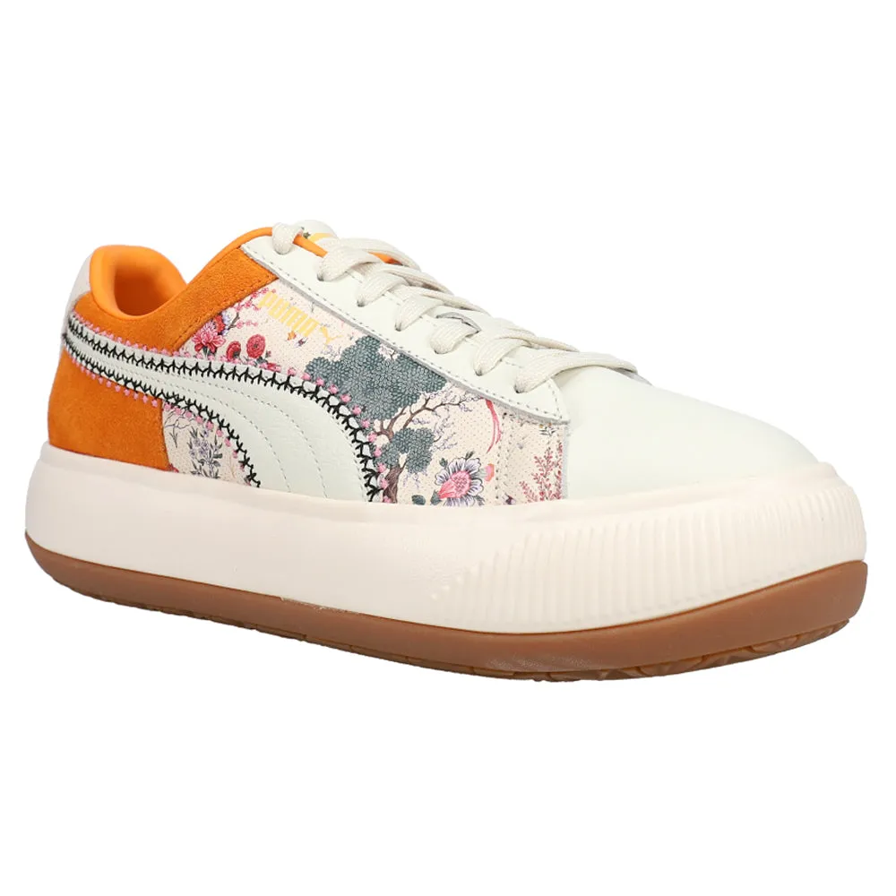 Suede Mayu Floral Liberty Lace Up Sneakers