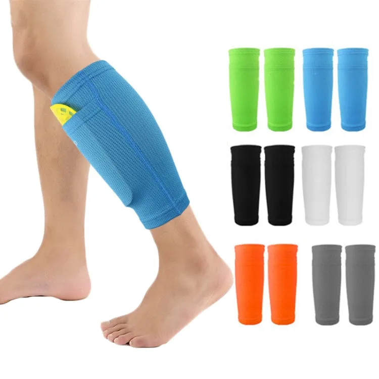 Sweat-Absorbing Breathable Insert Socks Calf Guard Socks Football Protective Gear(Orange S)