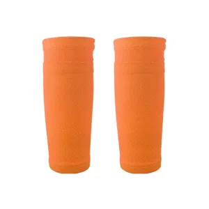 Sweat-Absorbing Breathable Insert Socks Calf Guard Socks Football Protective Gear(Orange S)