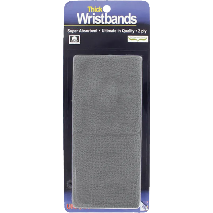 Thick 2-Ply Wristband - Gray