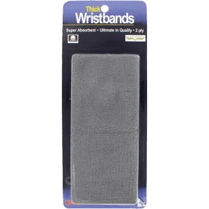 Thick 2-Ply Wristband - Gray