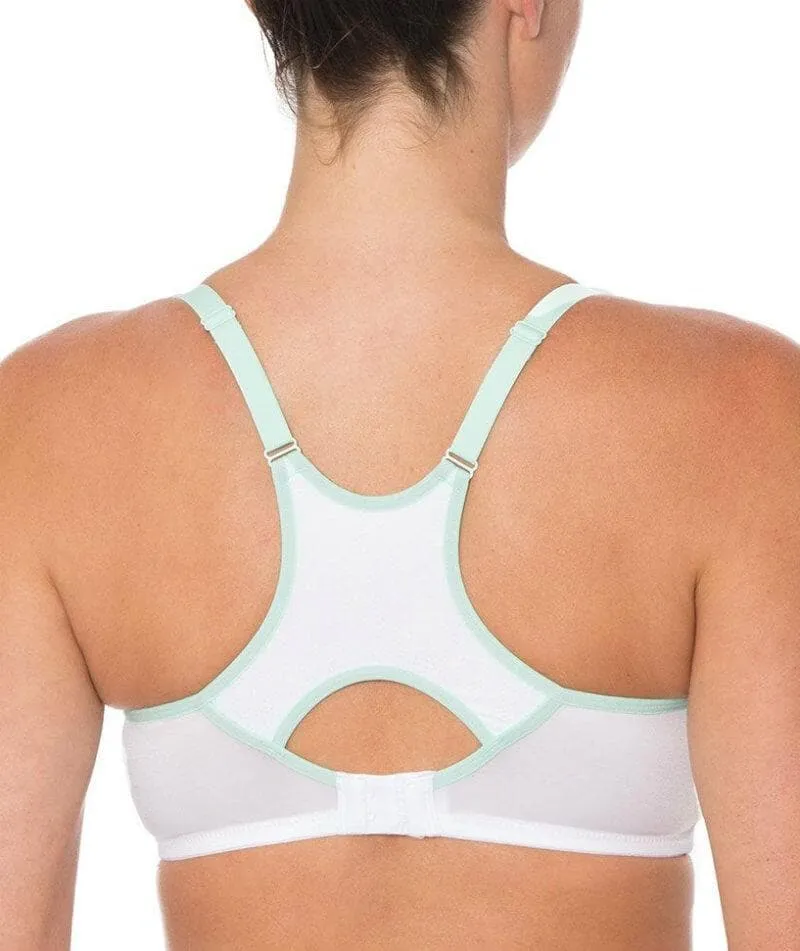 Triumph Triaction Racerback Sports Bra - White/Green