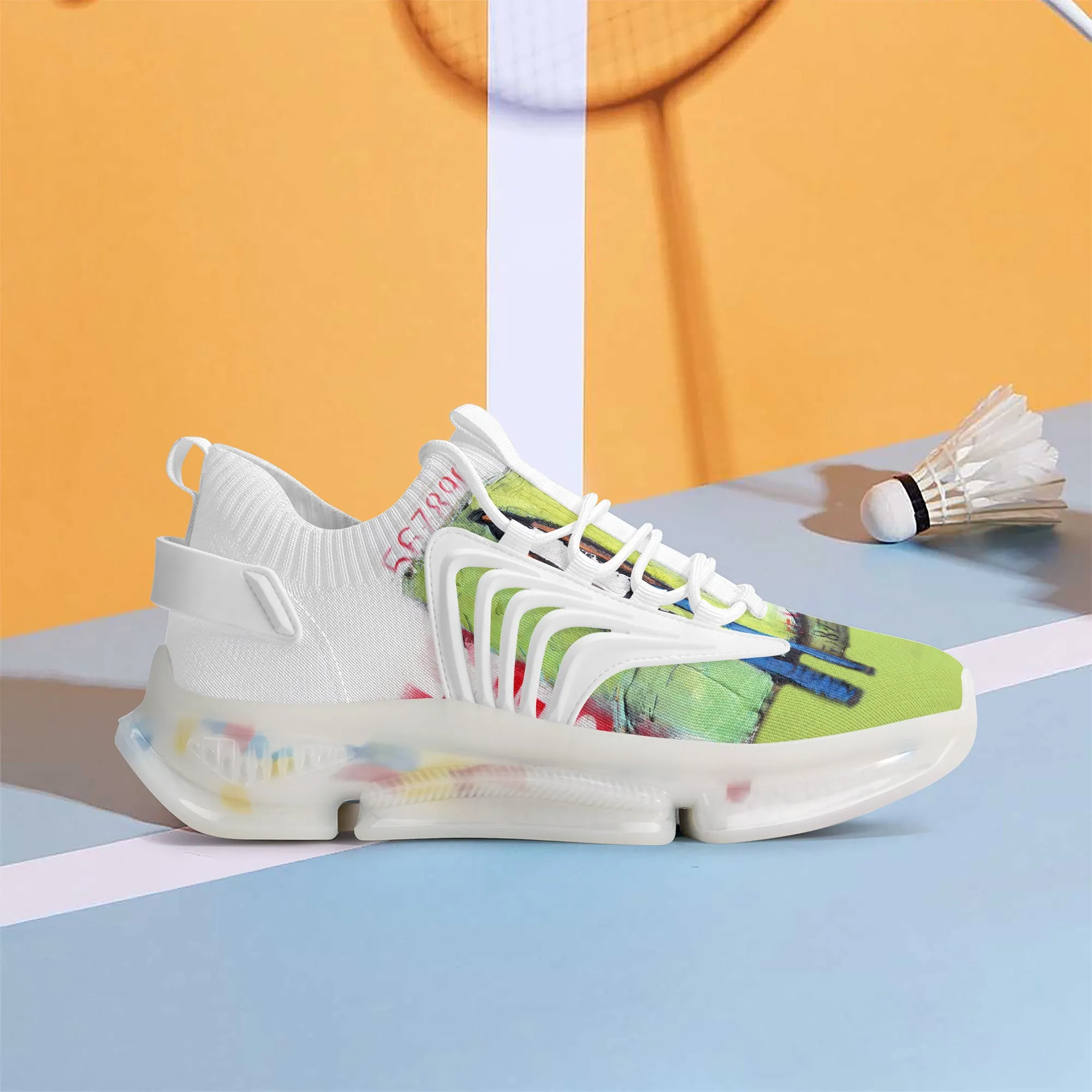 Tropical Air Max React Sneakers - White