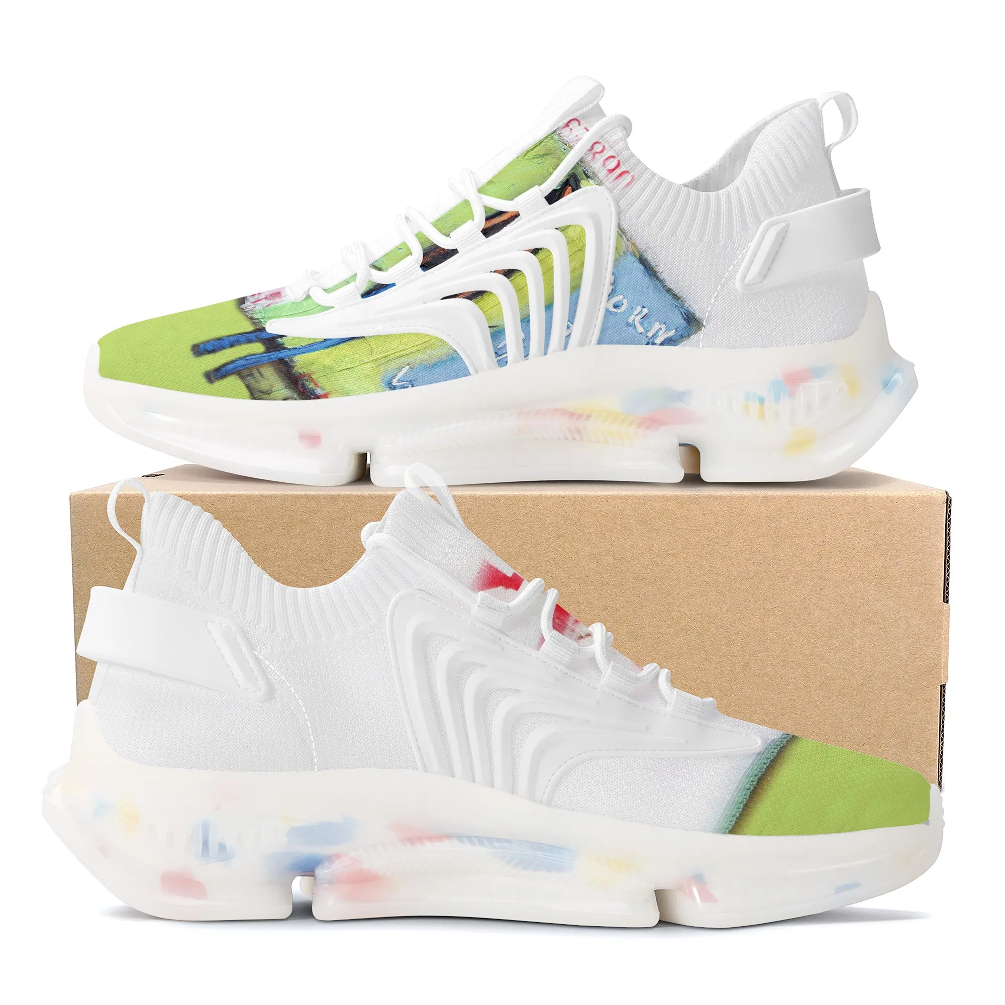 Tropical Air Max React Sneakers - White