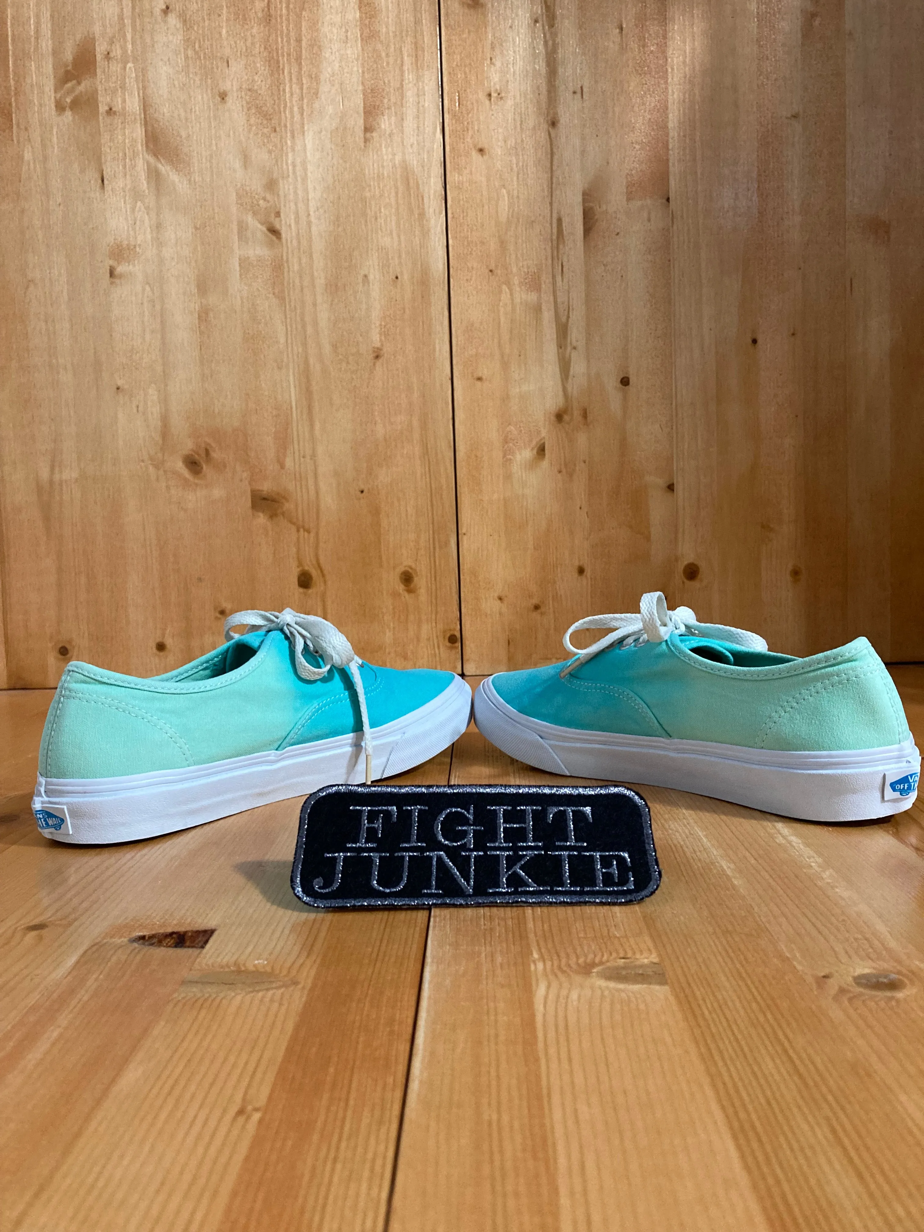 VANS OFF THE WALL Old Skool School Canvas Low Top Women's Size 9 Unisex Shoes Sneakers Blue & Green