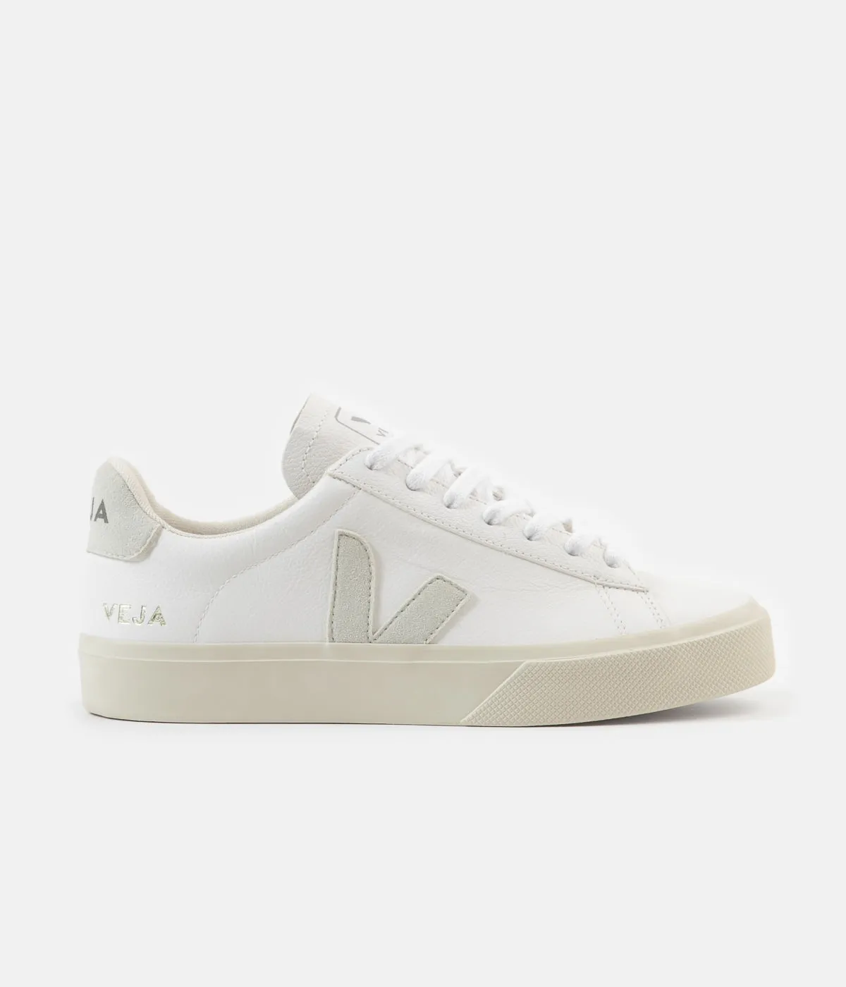 Veja Womens Campo ChromeFree Leather Shoes - White / Natural