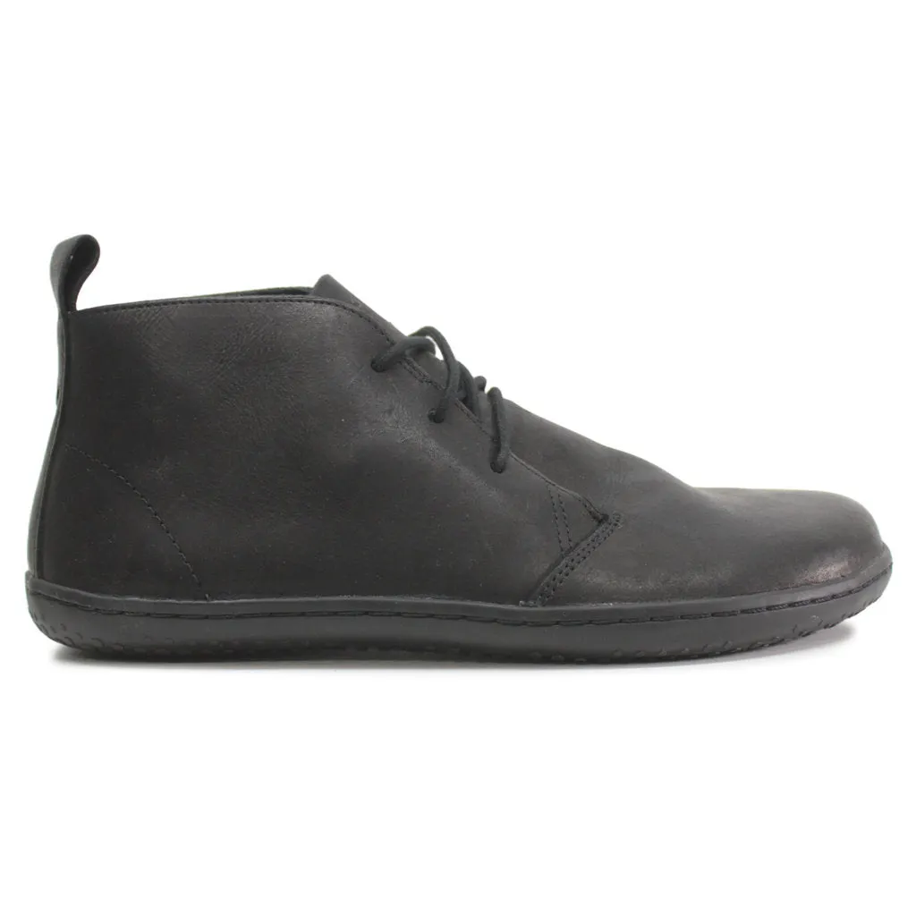 Vivobarefoot Gobi II Black Mens Leather Lace-up Chukka Ankle Boots - UK 9