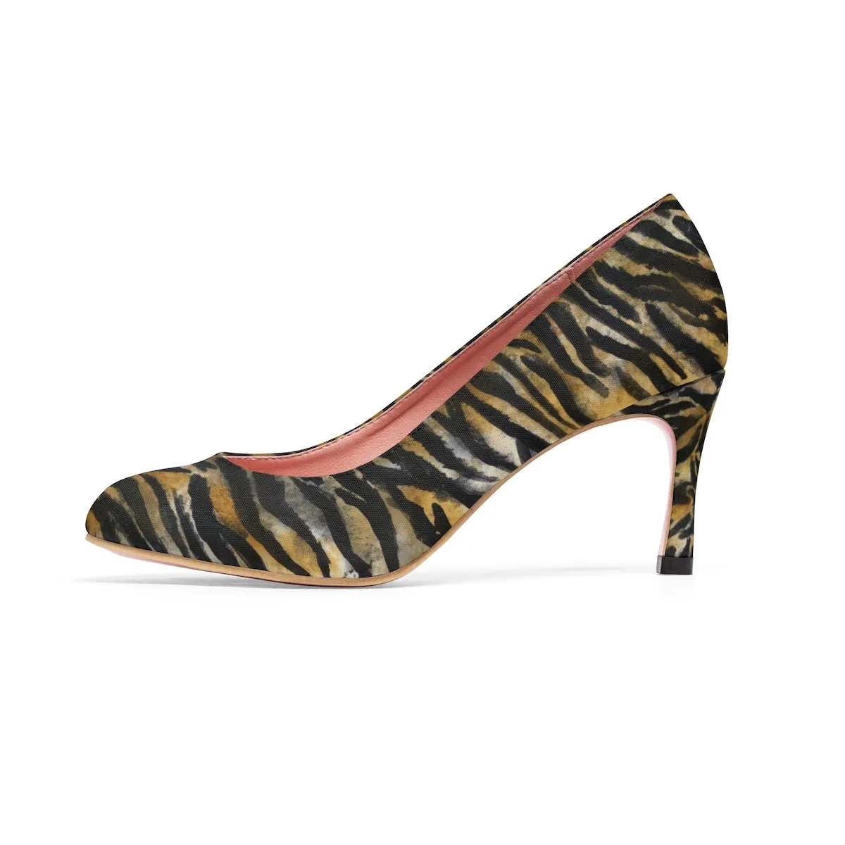 Wild Bengal Tiger Stripe Designer Women's 3" High Heels Pumps Shoes (US Size 5-11)