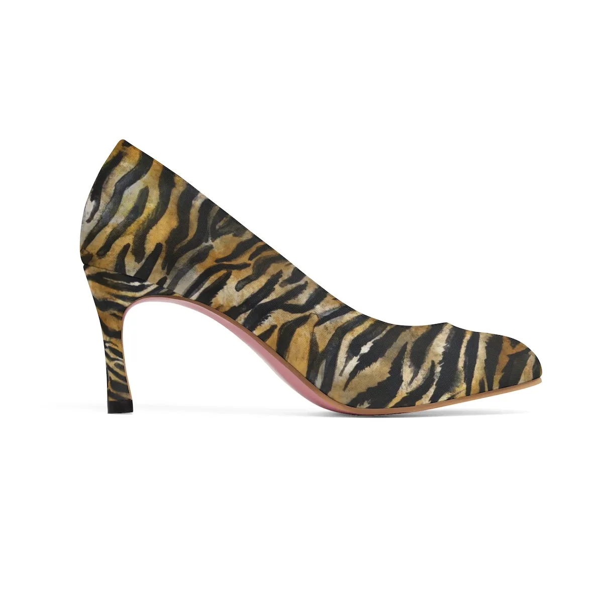 Wild Bengal Tiger Stripe Designer Women's 3" High Heels Pumps Shoes (US Size 5-11)