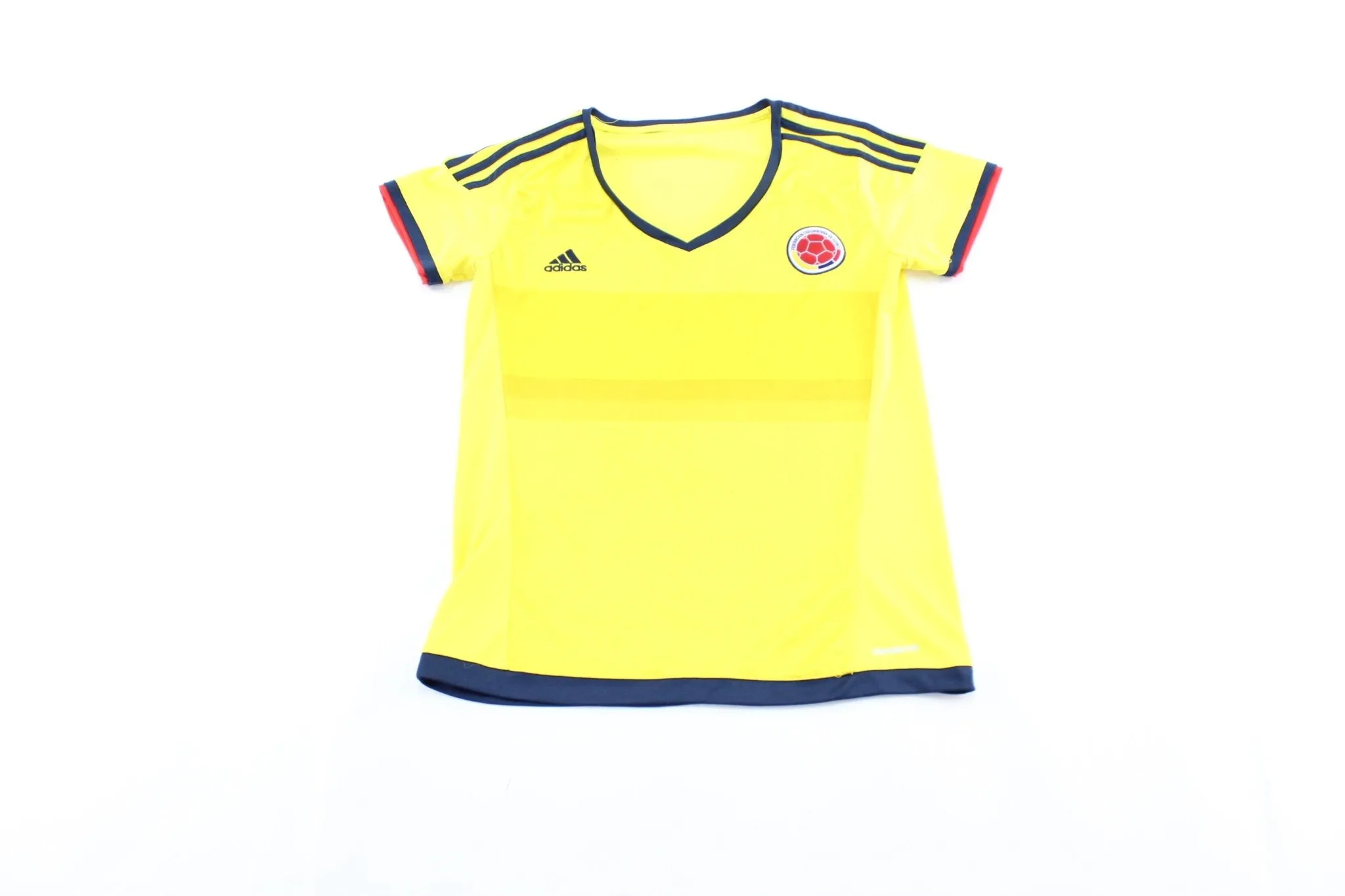 Women's Adidas Embroidered Logo Columbia Striped Soccer Jersey