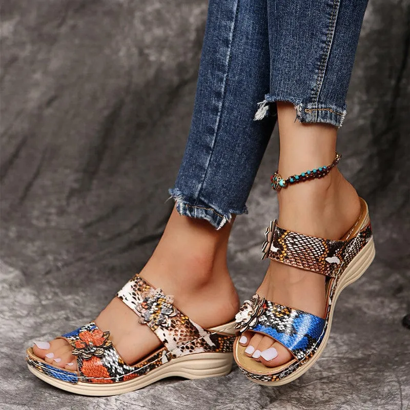 Women's Flower Cutout Casual Sandals