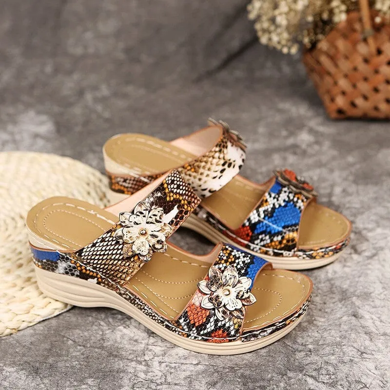 Women's Flower Cutout Casual Sandals