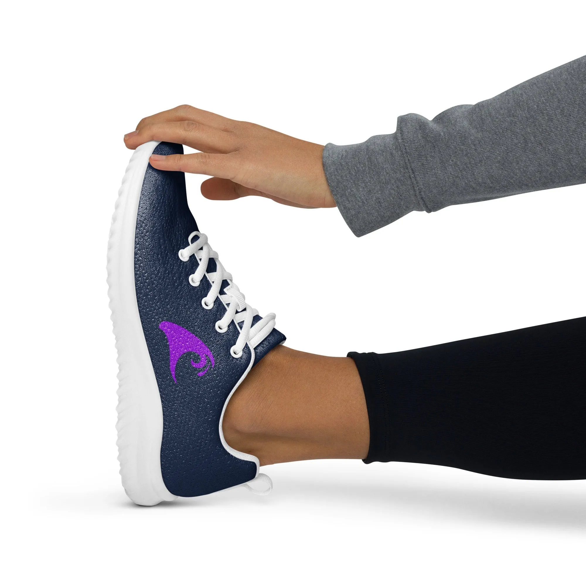 Women’s Navy Blue Athleisure Shoes with Purple Extremely Stoked Epic Wave Logo