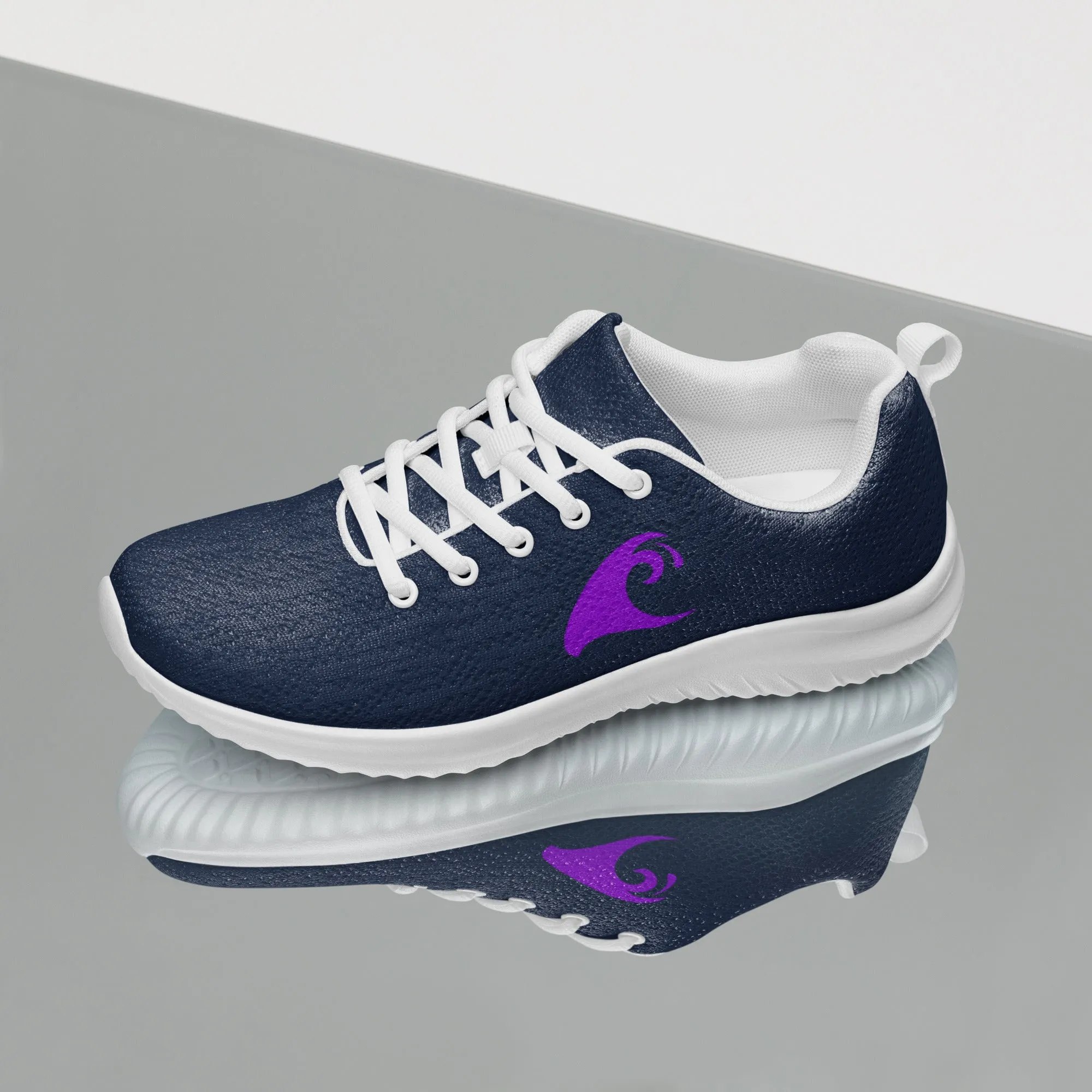 Women’s Navy Blue Athleisure Shoes with Purple Extremely Stoked Epic Wave Logo