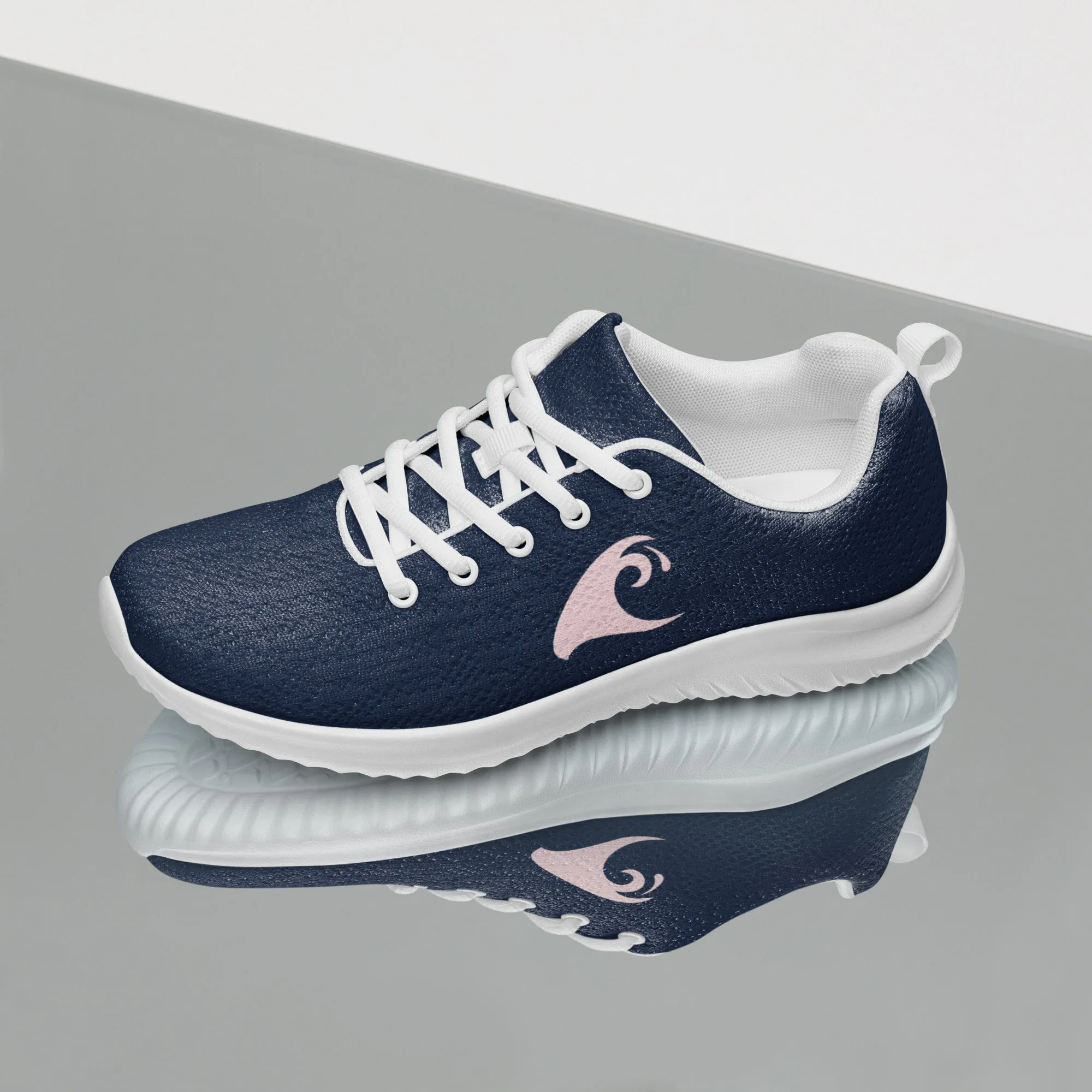 Women’s Navy Blue Athleisure Shoes with Soft Pink Extremely Stoked Epic Wave Logo