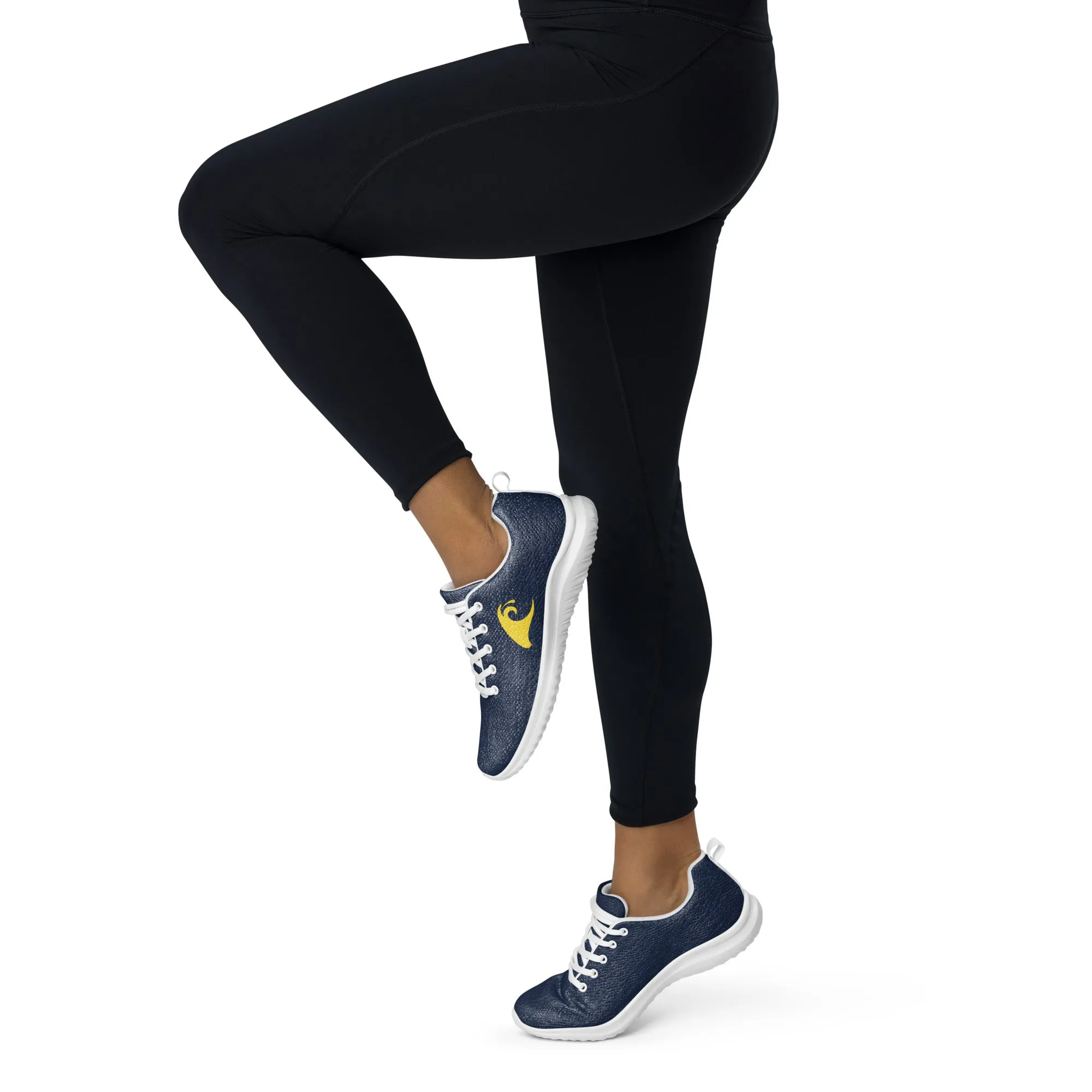 Women’s Navy Blue Athleisure Shoes with Yellow Extremely Stoked Epic Wave Logo