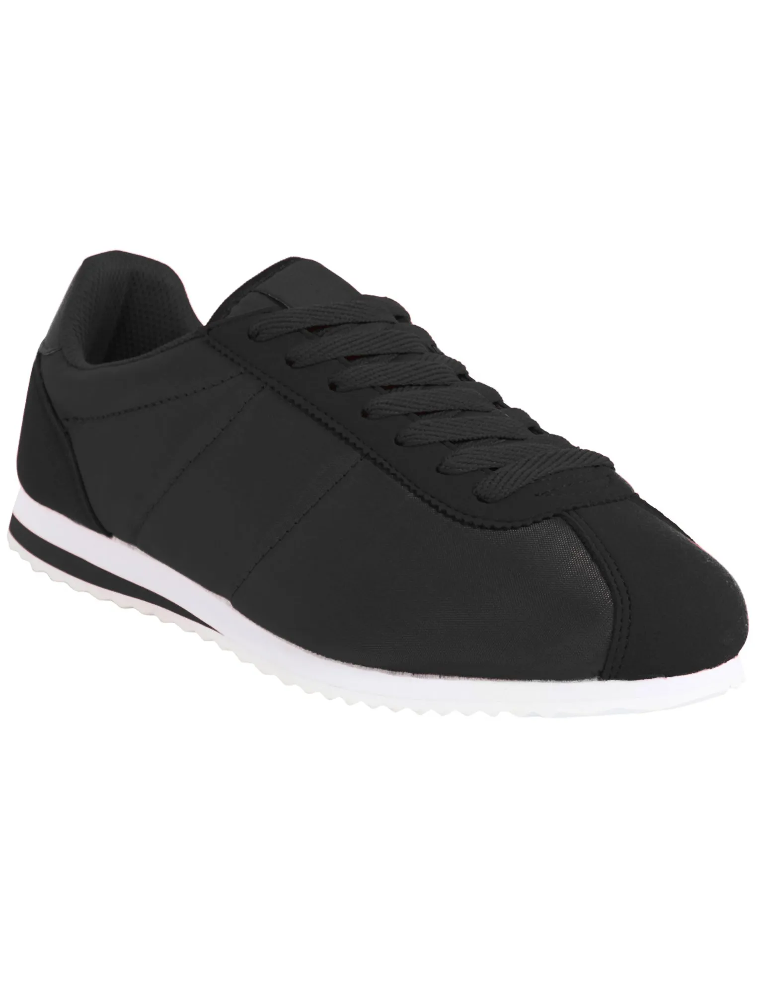 Womens Tessa Quilted Lace up Fashion Trainers in Black